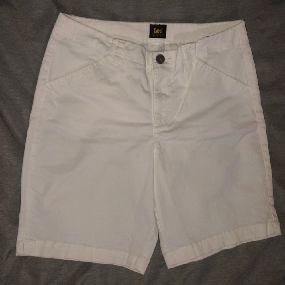Boys Lee white Jean shorts